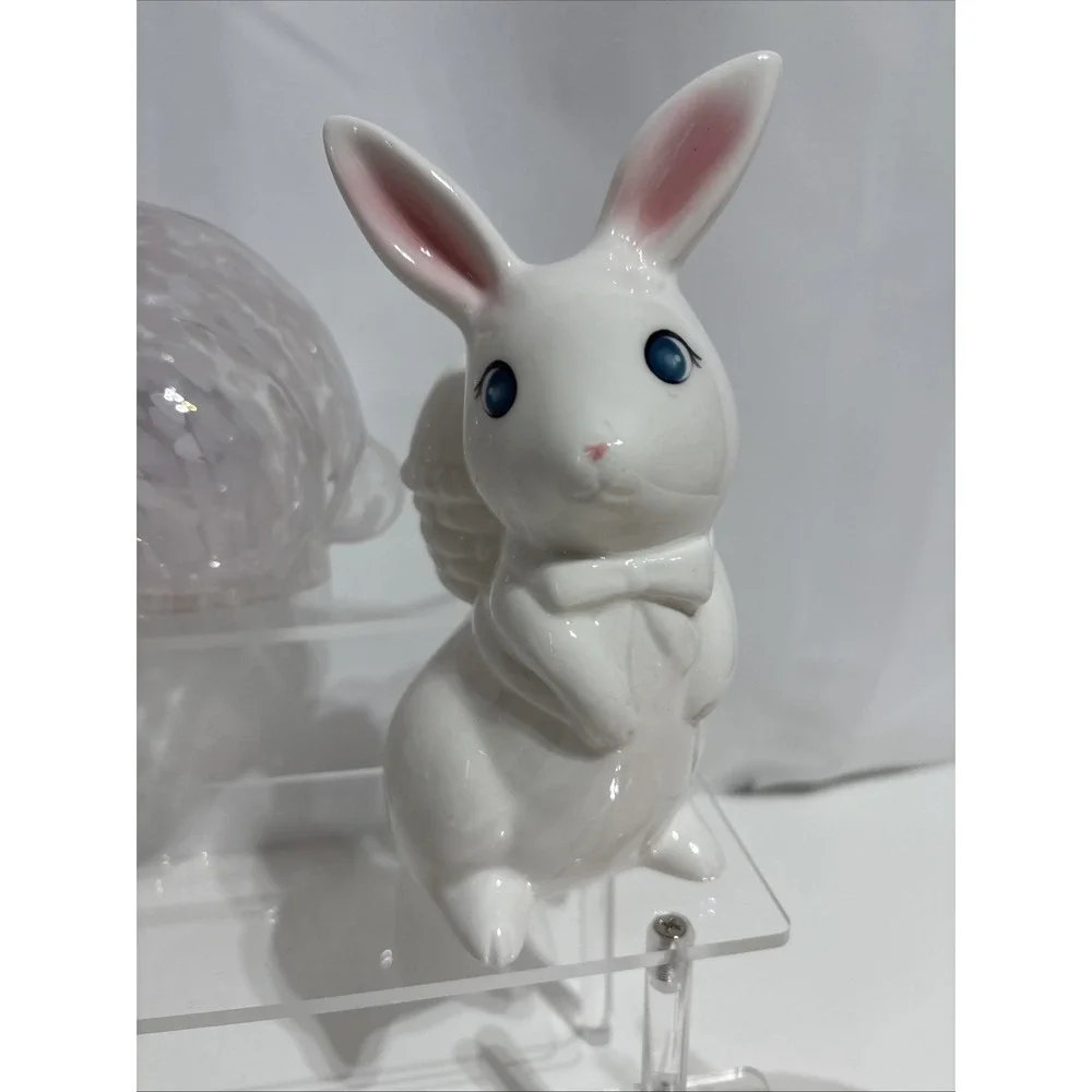 New Target Spritz Easter Lot Iridescent Pearl Bunny mug Figurine Glass Bunny Cup